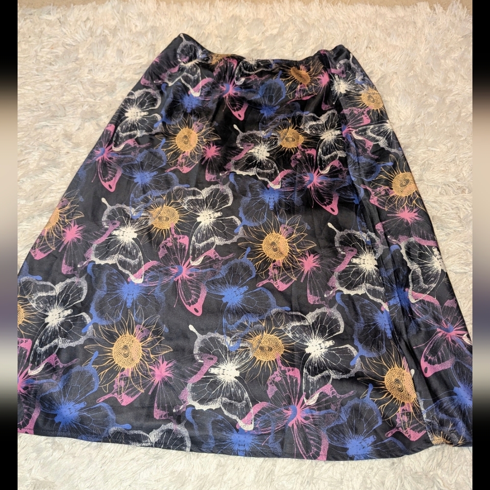 Nwot Sugar & Diamond Floral Print Girl's Skirt XL 14/16